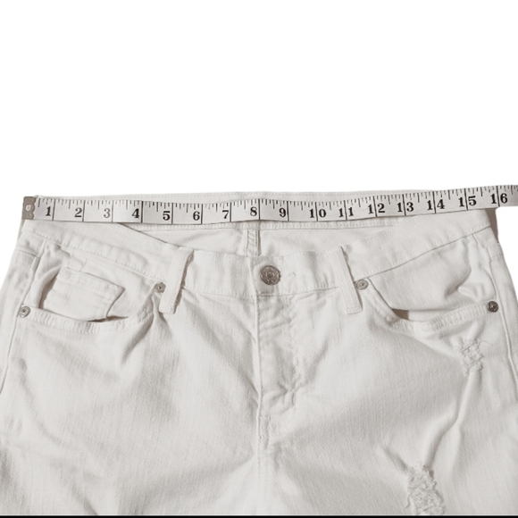 JUST BLACK White Distressed Slim Jeans 28 - Picture 5 of 5